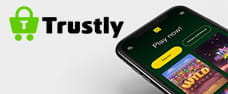 Logotipo de Trustly y un móvil.