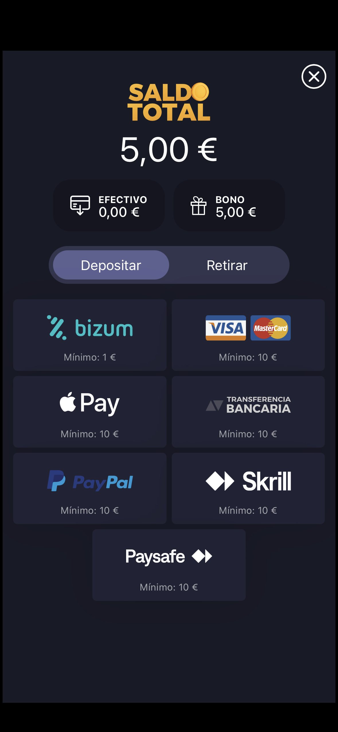 Aplicación de Gran Madrid Casino Online.