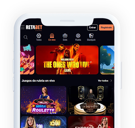 Un móvil con la página web de Retabet en la pantalla.