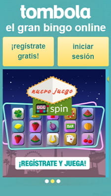 Vista general de la app del casino Tómbola.
