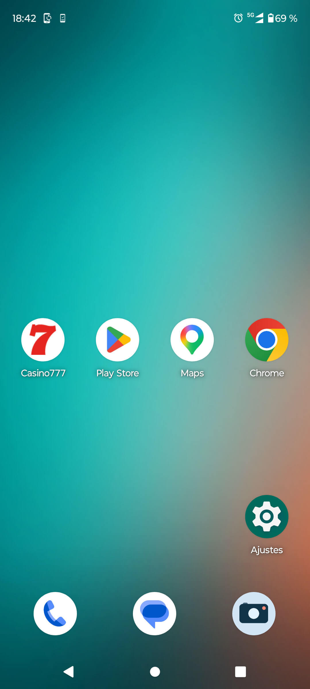 Casino777 instalado como una app de casino en Android.
