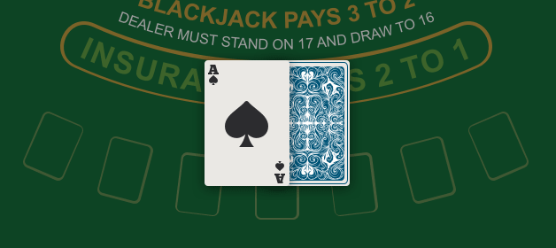 Un as y una carta tapada.