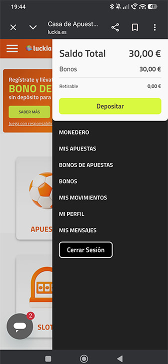 Confirmación de recepción del bono