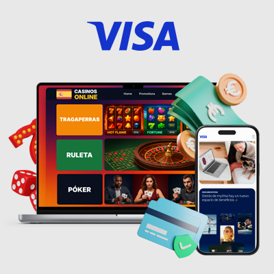 Dispositivos muestran casinos con Visa en España.