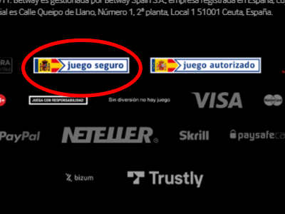 Busca los logos de Juego Seguro y Juega con Responsabilidad en la página del casino online. Si lo encuentras, es un operador legal.
