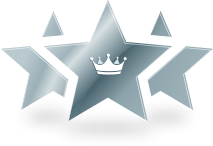 Tres estrellas. La del centro tiene una corona en el medio.