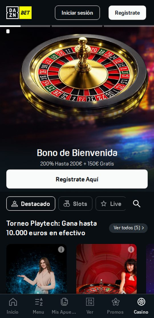 DAZN Bet móvil: lobby