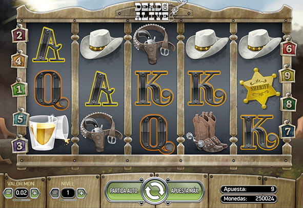 Imagen de la pantalla de juego de la slot Dead or Alive de NetEnt.