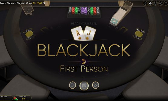 Mesa de First Person Blackjack de Evolution