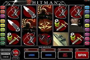 El asesino 47 en la tragaperras Hitman que puedes jugar en el casino Pastón.