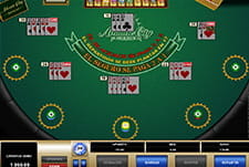 Mesa de casino en una partida de blackjack Atlantic City