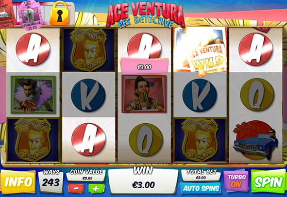 Prueba ahora la máquina Ace Ventura totalmente gratis, sin registro o ingreso de dinero real.