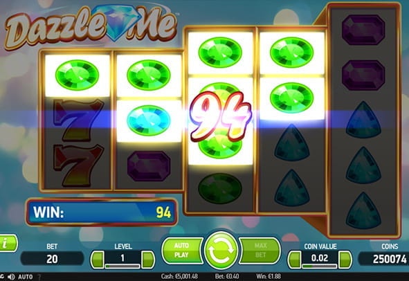 Prueba ahora la máquina Dazzle Me totalmente gratis, sin registro o ingreso de dinero real.