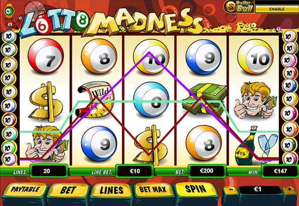 Prueba ahora la máquina Lotto Madness totalmente gratis, sin registro o ingreso de dinero real.