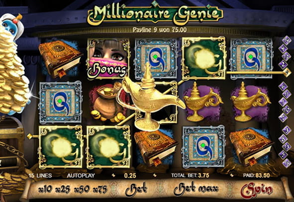 Prueba ahora la máquina Millionaire Genie totalmente gratis, sin registro o ingreso de dinero real.