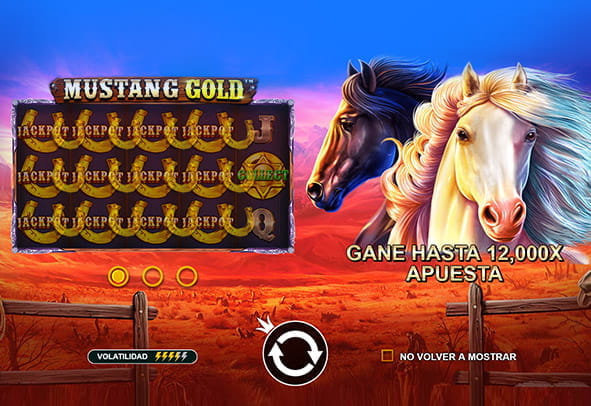Juego de la slot Mustang Gold desarrollada por Pragmatic Play.