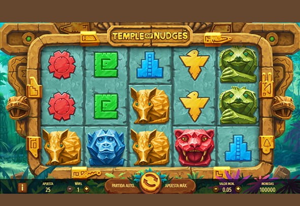 Tablero de la slot Temple of Nudges desarrollada por NetEnt.