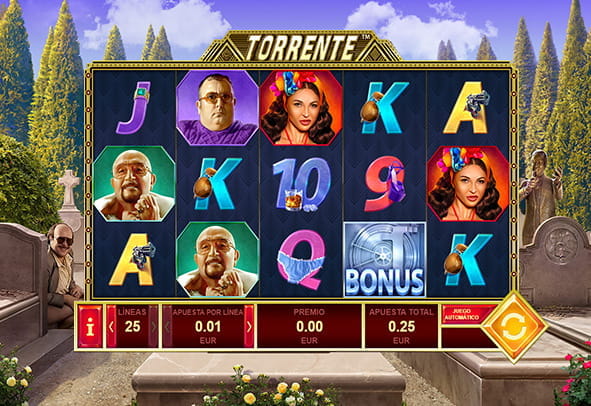 El juego de la tragaperras Torrente para casinos online de España.