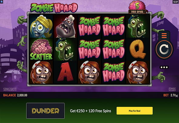 Juego de la slot Zombie Hoard para casinos online de España.
