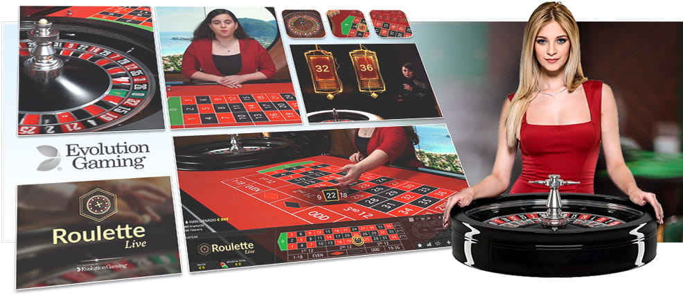 Collage con algunos de los principales juegos de Evolution Gaming en casinos de España.