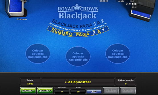 Portada del blackjack Royal Crown.