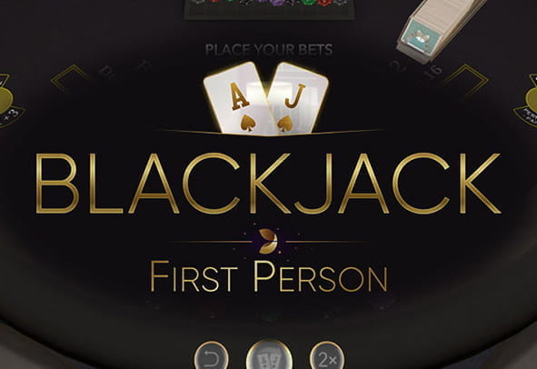 Portada del juego First Person Blackjack de Evolution Gaming.
