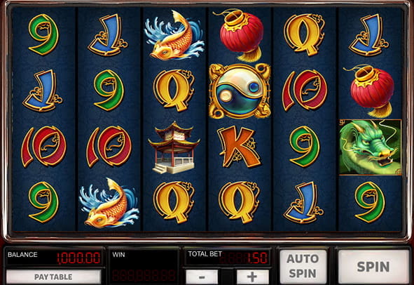 Partida de la slot El Dragon Rojo.