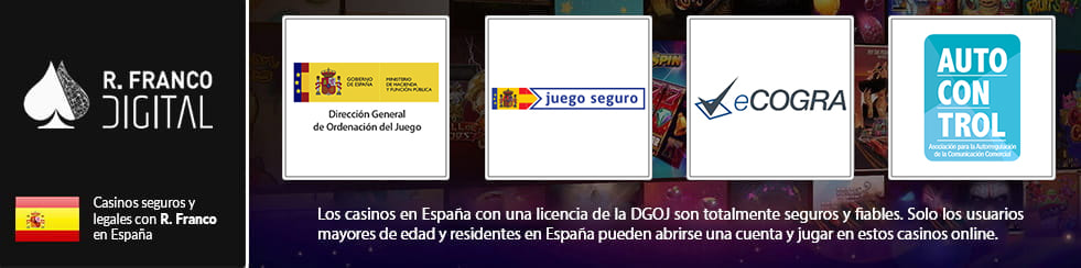 Logos de las autoridades e iniciativas a las que están suscritos los casinos con R.Franco