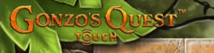 Logo de la slot online Gonzo's Quest en la versión para el móvil.