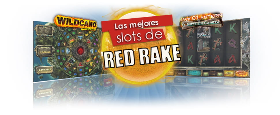 Las tragaperras Wildcano y Jack O'Lantern vs El Jinete sin Cabeza. En el medio pone Las mejores slots de Red Rake.