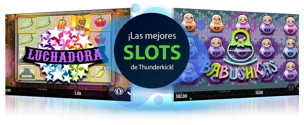 Partidas a las tragaperras Luchadora y Babushkas en un casino online.