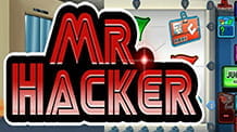 Portada de la tragaperras de MGA Mr. Hacker.