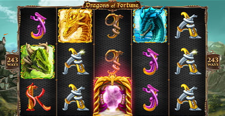 Pantalla de Dragons of Fortune, tragaperras de Synot.