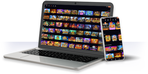 Un ordenador y un móvil con la oferta de juegos de Retabet.