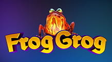 Portada de la tragaperras Frog Grog de Thunderkick para casinos online.
