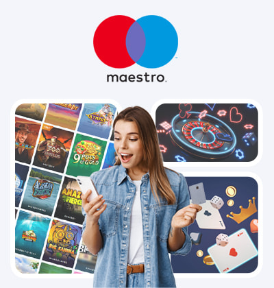 Una mujer depositando en un casino online con Maestro en España