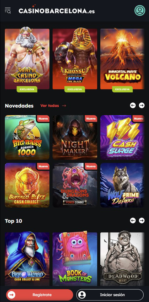 Sección de slots en el casino Casino Barcelona