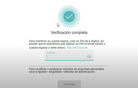 Paso 3: Crear un PIN para proteger los pagos con Skrill.
