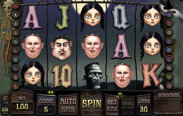 Portada de la slot para casinos online de España, Spooky Family.