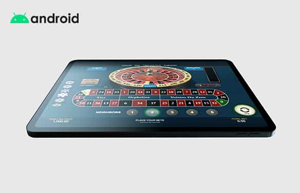 Crupier con juegos de ruleta para movil