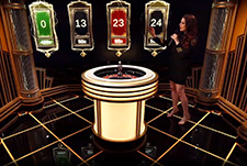 Portada de la ruleta Relámpago de Evolution en el casino Mr Green España.