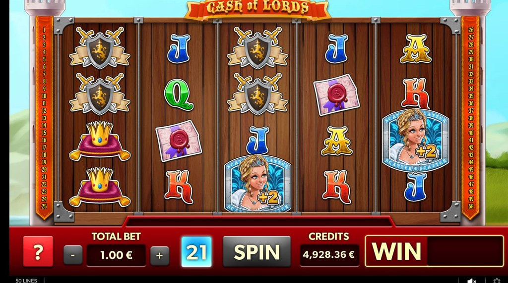 Giros gratis y multiplicadores de la slot Cash of Lords