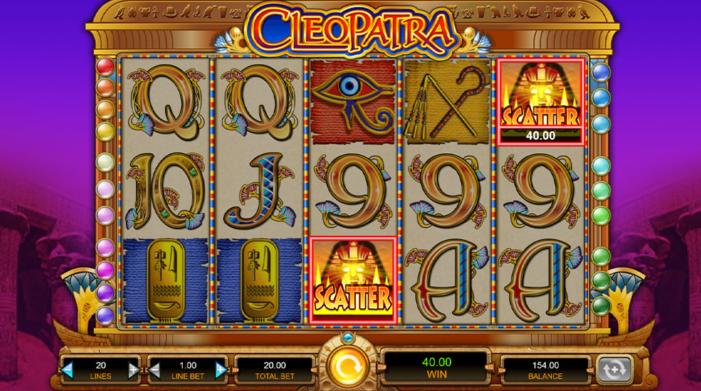 Giros gratis y comodines de la slot Cleopatra