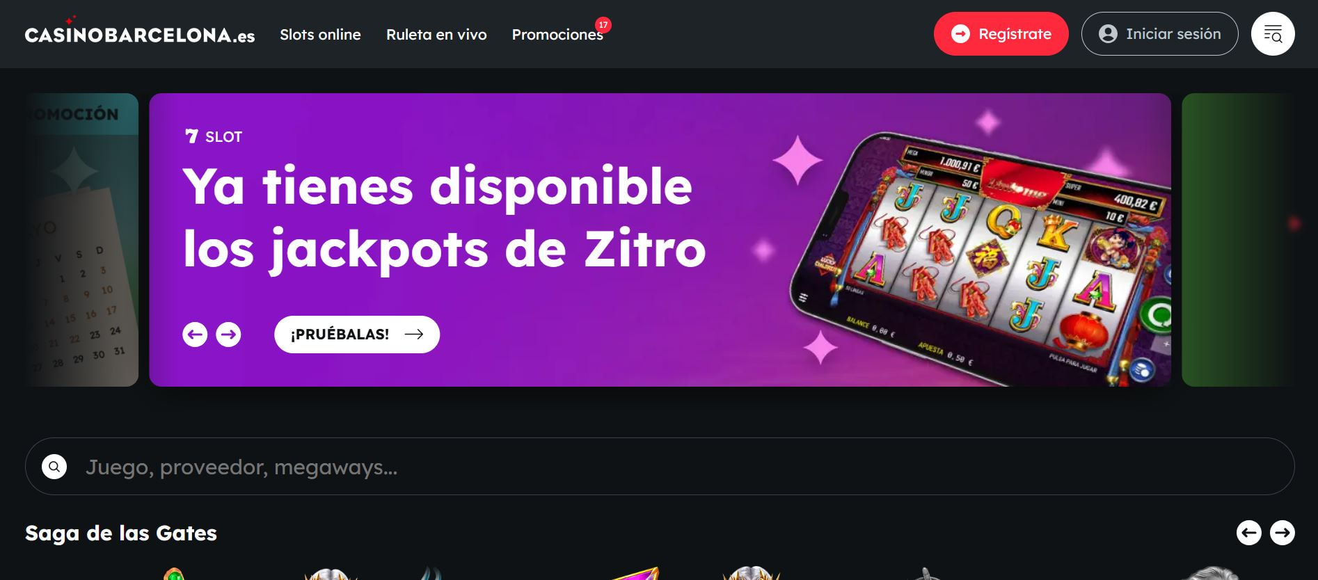 Casino Barcelona - página de inicio