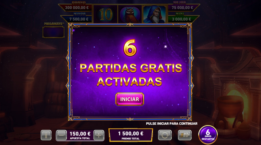 Función Fire Blaze Respins de Blue Wizard Megaways