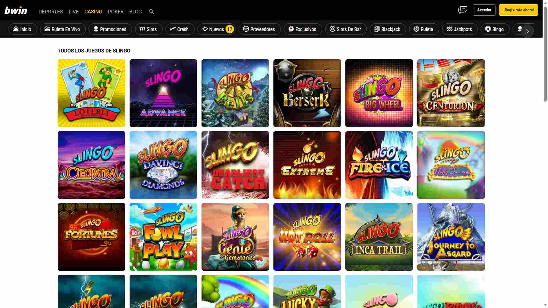 Slingo en bwin