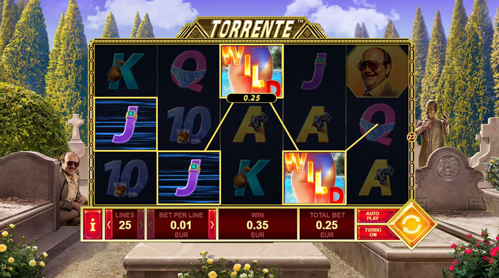 Comodín, scatter y modo turbo de la slot Torrente