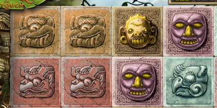 Símbolos de la slot online Gonzo's Quest en la versión para el móvil.