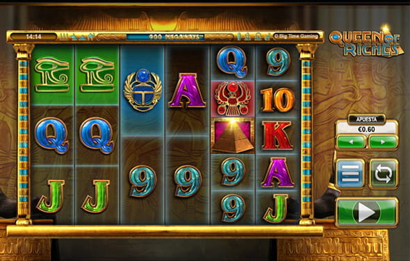 Partida a la tragaperras Queen of Riches de Big Time Gaming en el casino Luckia.