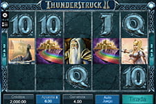 Portada de la videoslot Thunderstruck II en el casino LeoVegas.